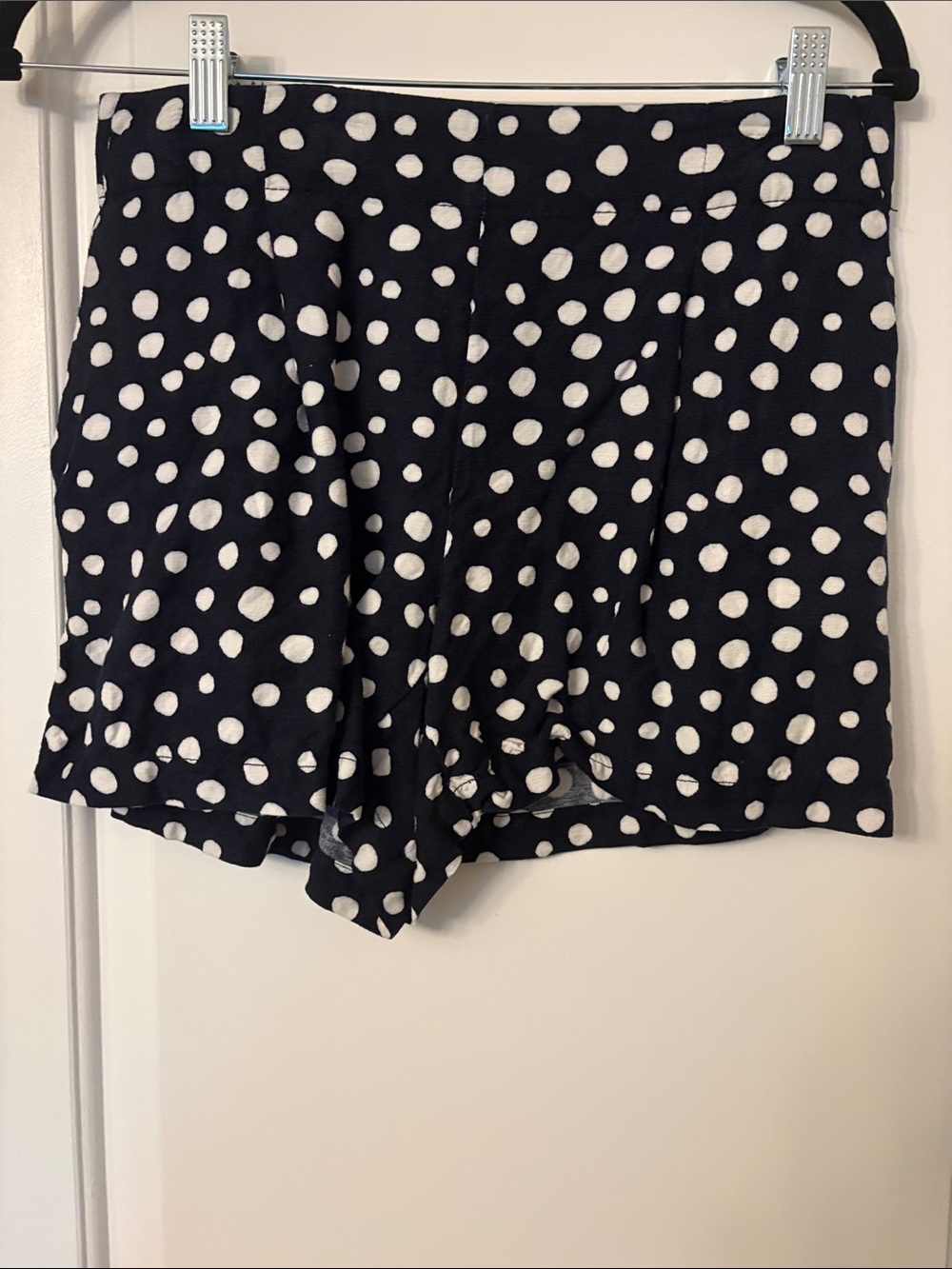 Polka Dot Casual Women's Shorts - Navy & White
